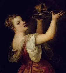 Salome draagt het hoofd van Johannes de Doper