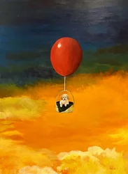 Vliegende puppyballon