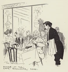 Diner in het Café, Boulogne, Soho