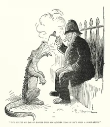 Ik heb mijn blik koffie over hem gegoten sneller dan als hij een spiritusbrander was geweest