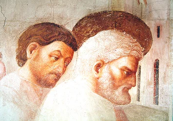 Detail van het hoofd van St. Peter, uit de Opwekking van Tabitha, c.1427