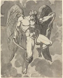 Saturnus Worstelt met een Slang