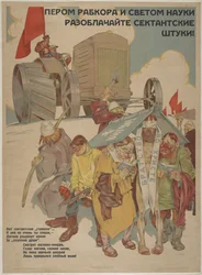 Met de pen en het licht van de wetenschap onthult hij de machinaties van de sekten, 1929.