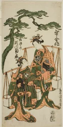 De Acteurs Yamashita Kinsaku II en Segawa Kikunojo II