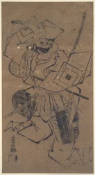 Ichikawa Danjūrō II in een aragoto rol (ruw spel)