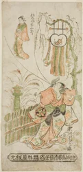 De acteurs Segawa Kikunojo I als Ochiyo en Matsushima Kichisaburo als Ochiyo