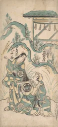 Ichimura Kamezo en Arashi Tomonosuke, ca. 1748