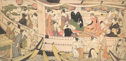 Pleziervaartuig op de Sumida Rivier, ca. 1788-90