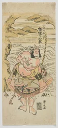 De acteur Sakata Hangoro II als Kobayashi no Asahina, Edo-periode, 1775