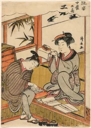 De Ambachtsman (Ko) uit de serie "Schoonheden die de Vier Sociale Klassen Illustreren (Adesugata shi no ko sho)"
