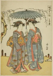 De zesde maand (Minatsuki), uit de serie "Modieuze twaalf maanden (Furyu juniko)"