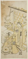 De acteurs Takinaka Hidematsu I en Sanogawa Ichimatsu I