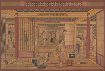 Een interieur in de Yoshiwara