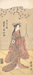 De Acteur Iwai Hanshiro IV als Sakura Hime, de Kersenprinses, 1767