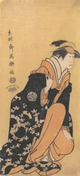 Acteur Nakamura Kumetaro II als Minato, de vrouw van Yura Hyogonosuke, 1794-95