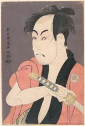 Ichikawa Omezō I in de rol van Yakko Ippei uit het toneelstuk "Koinyōbō somewake tazuna".
