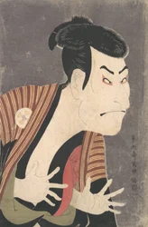Kabuki-acteur Otani Oniji III als Yakko Edobei in het stuk De Gekleurde Teugels van een..., 6e maand, 1794