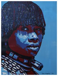 Levendig Afrikaans portret
