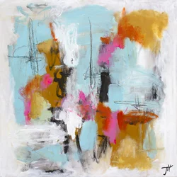 Levendig roze-goud abstract