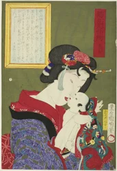 Maagd (Kimusume), uit de serie "Spiegel van bloeiende menselijkheid (Kaika ninjo kagami)"