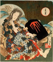 Yama-uba met Kintaro, 1840s
