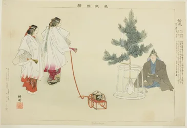 Matsukaze, uit de serie "Afbeeldingen van No-voorstellingen (Nogaku Zue)"