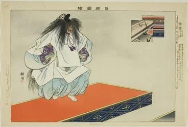 Raiden, uit de serie "Afbeeldingen van No-voorstellingen (Nogaku Zue)"