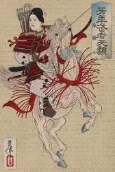 Hangaku Gozen, ca.1885 (kleurenhoutsnede)