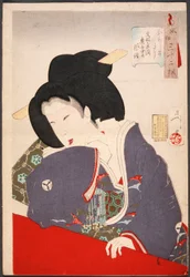 Interessant: een hofdame uit de Bunsei-periode (1818-1830)