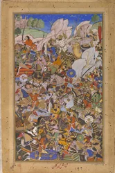 De Slag voor de Inname van het Fort bij Bundi, Rajasthan, in 1577, 1592-1594