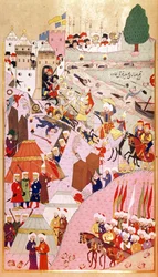 De aanval op Belgrado door Sultan Mehmet II 
