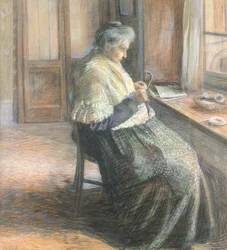 De moeder portret van oude vrouw