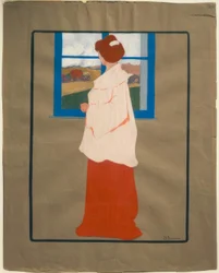 Vrouw bij een raam (Herfst), ca 1908