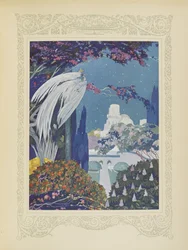 De mooie Blauwe Vogel bleef echter rond het paleis zweven, illustratie uit 