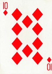 10 van Ruiten uit een kaartspel van Goodall & Son Ltd.
