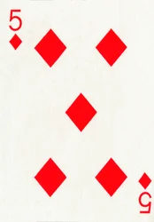 5 van Ruiten uit een kaartspel van Goodall & Son Ltd., ca. 1940