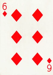 6 van Ruiten uit een kaartspel van Goodall & Son Ltd., c1940