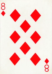 8 van Ruiten uit een kaartspel van Goodall & Son Ltd., ca. 1940