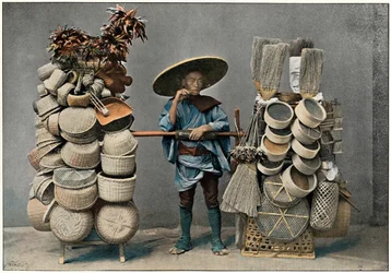 Een mandenmaker, c1890