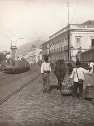 Een straatbeeld van Botafogo, Rio, 1914