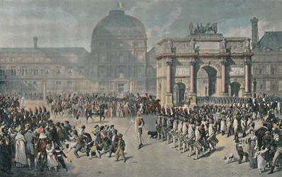 Een dag van herziening onder het keizerrijk, Place Du Carrousel, 1810, 1896