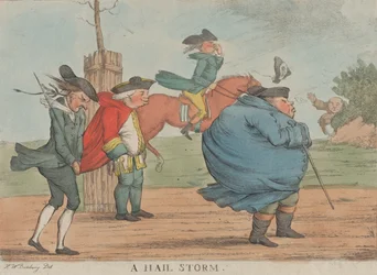 Een hagelstorm, 1800-1820