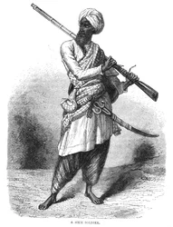 Een Sikh-soldaat, ca. 1880