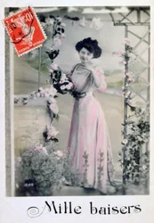 Duizend kussen, Franse ansichtkaart, ca. 1900