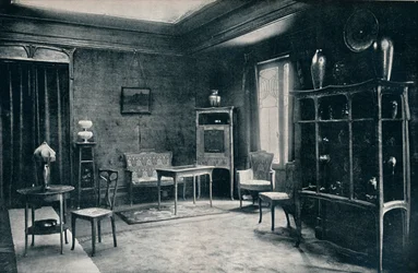 Een salon door E. Colonna, 1900