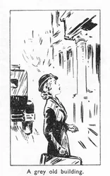 Een grijs oud gebouw, 1940