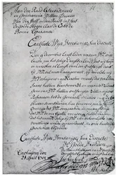 Een brief van de Nederlandse Oost-Indische Compagnie aan Willem Adriaan van der Stel, 18e eeuw 1931