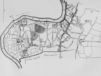 Een kaart van Fulham in 1813, 1911