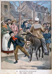 Een traditionele gewoonte, Montluçon, Frankrijk, 1900