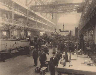 Een werkplaats van de Putilov-fabriek